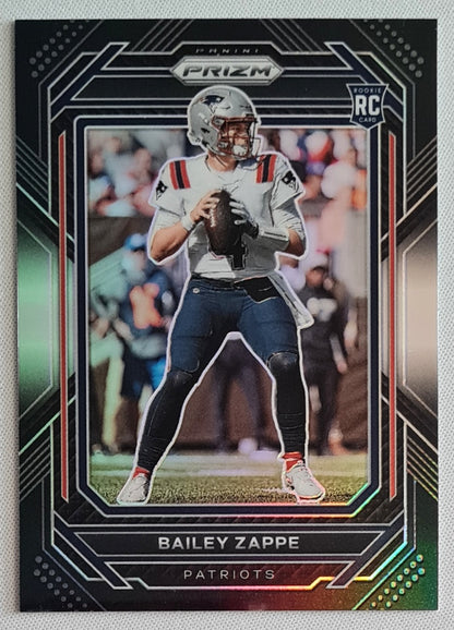 Bailey Zappe - 2022 Panini Chronicles Prizm Black Football NFL New England #PB-24
