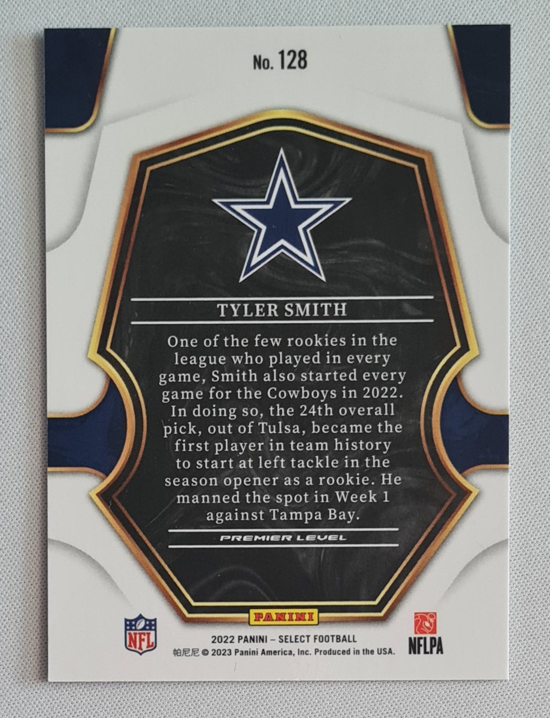 Tyler Smith - 2022 Panini Select Football NFL Dallas Cowboys #128