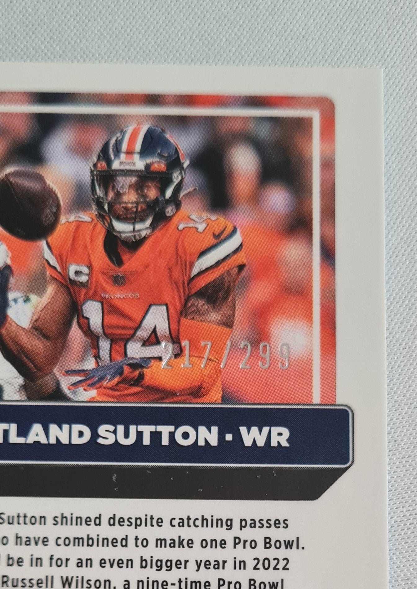 Courtland Sutton - 2022 Panini Donruss Optic Football NFL Denver Broncos #60 Blue Aqua Prizm Refractor
