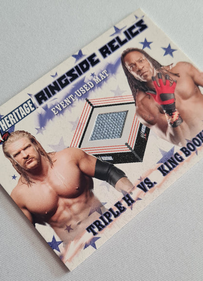 Triple H. vs King Booker - 2007 Ringside Relics WWE Wrestling SUMMER SLAM - Heritage III - Event Used Mat