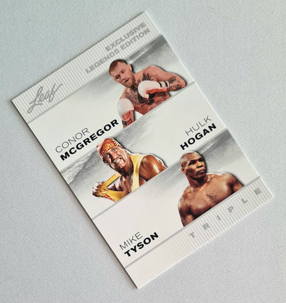 Conor McGregor/ Hulk Hogan/ Mike Tyson - 2024 Leaf Trading Cards Exclusive Legends Edition Triple #ELE-36
