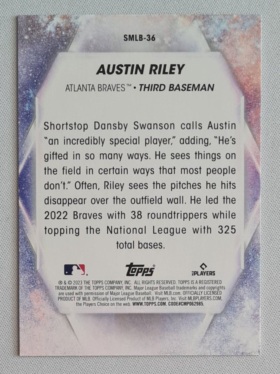 Austin Riley - 2023 Topps MLB Baseball Atlanta Braves STARS of MLB #SMLB-36