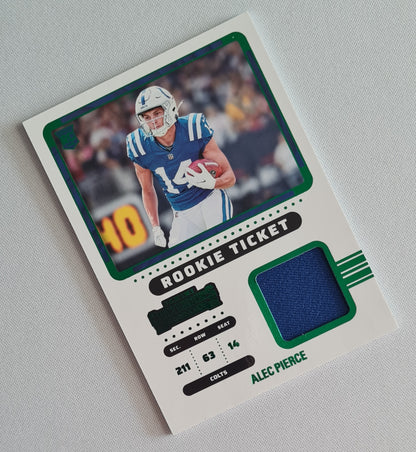 Alec Pierce - 2022 Panini Contenders Football NFL Colts ROOKIE TICKET (RC) #RTS-API /Patch