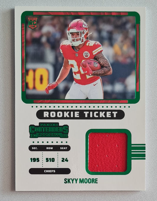 Skyy Moore - 2022 Panini Contenders Football NFL Chiefs ROOKIE TICKET (RC) #RTS-SMO /Patch