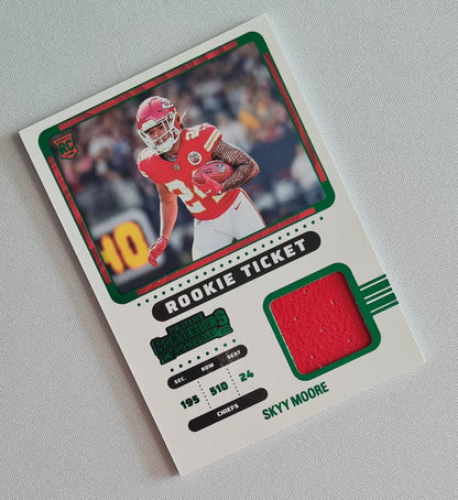 Skyy Moore - 2022 Panini Contenders Football NFL Chiefs ROOKIE TICKET (RC) #RTS-SMO /Patch