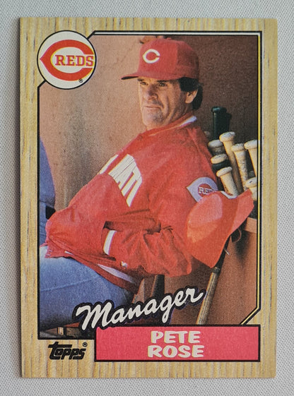Pete Rose - 1987 Topps (Chewing Gum) MLB Baseball Manager Cincinnati Reds #393