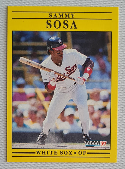 Sammy Sosa - 1991 Fleer MLB Baseball Chicago White Sox #136