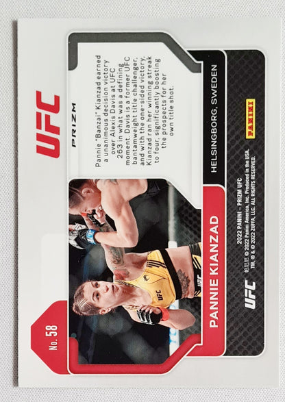 Pannie Kianzad - 2022 Panini Prizm UFC Fighter Bantamweight (RC) #58 White Prizm Speckle