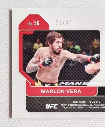 Marlon Vera - 2022 Panini Prizm UFC Fighter Bantamweight #56 Pink Pulsar /42