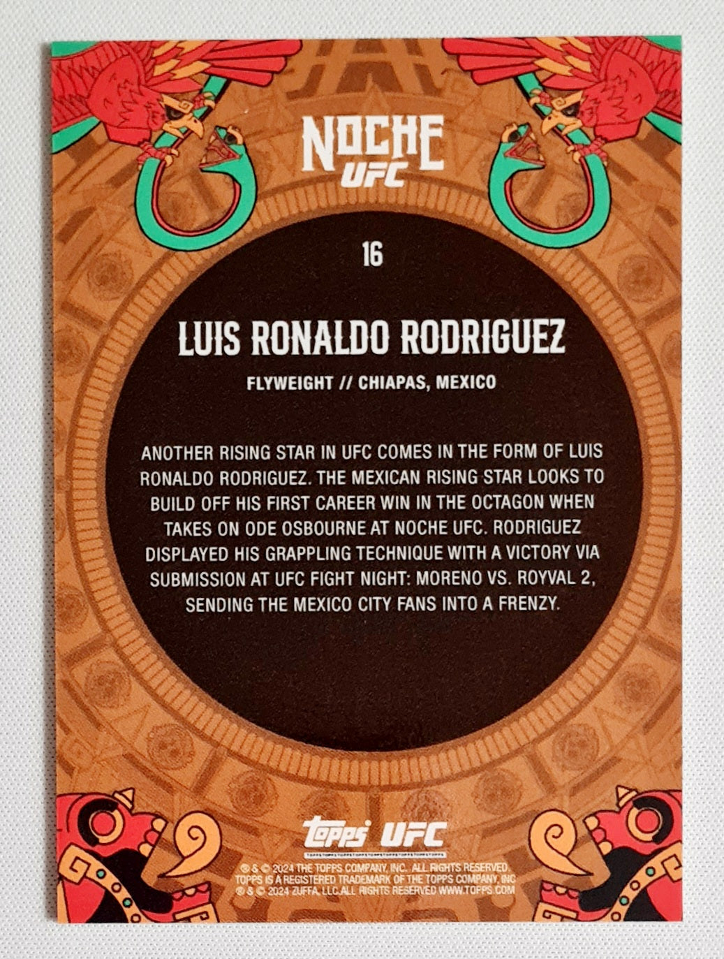 Luis Ronaldo Rodriguez - 2024 Topps Noche UFC Fighter Flyweight #16 /49
