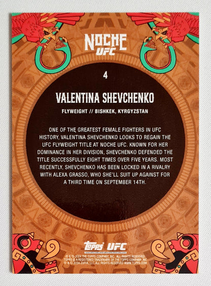 Valentina Schevchenko - 2024 Topps Noche UFC Fighter Flyweight #04 /99