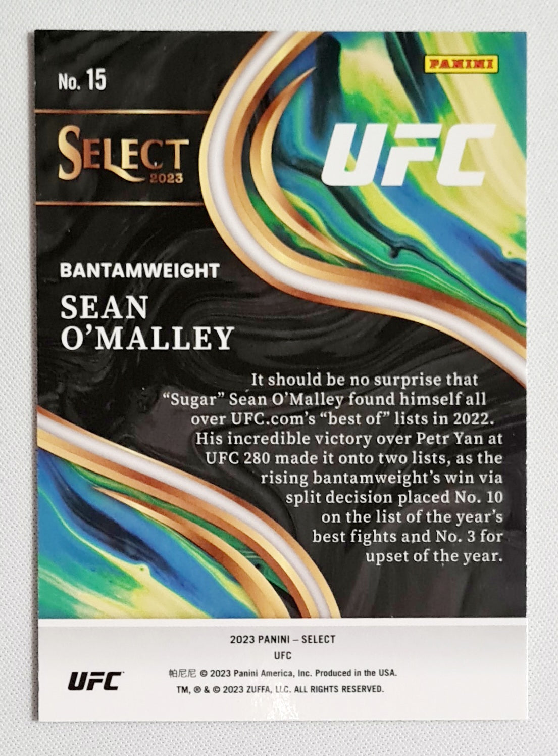 Sean O'Malley - 2023 Panini Select UFC Fighter SENSATIONS #15