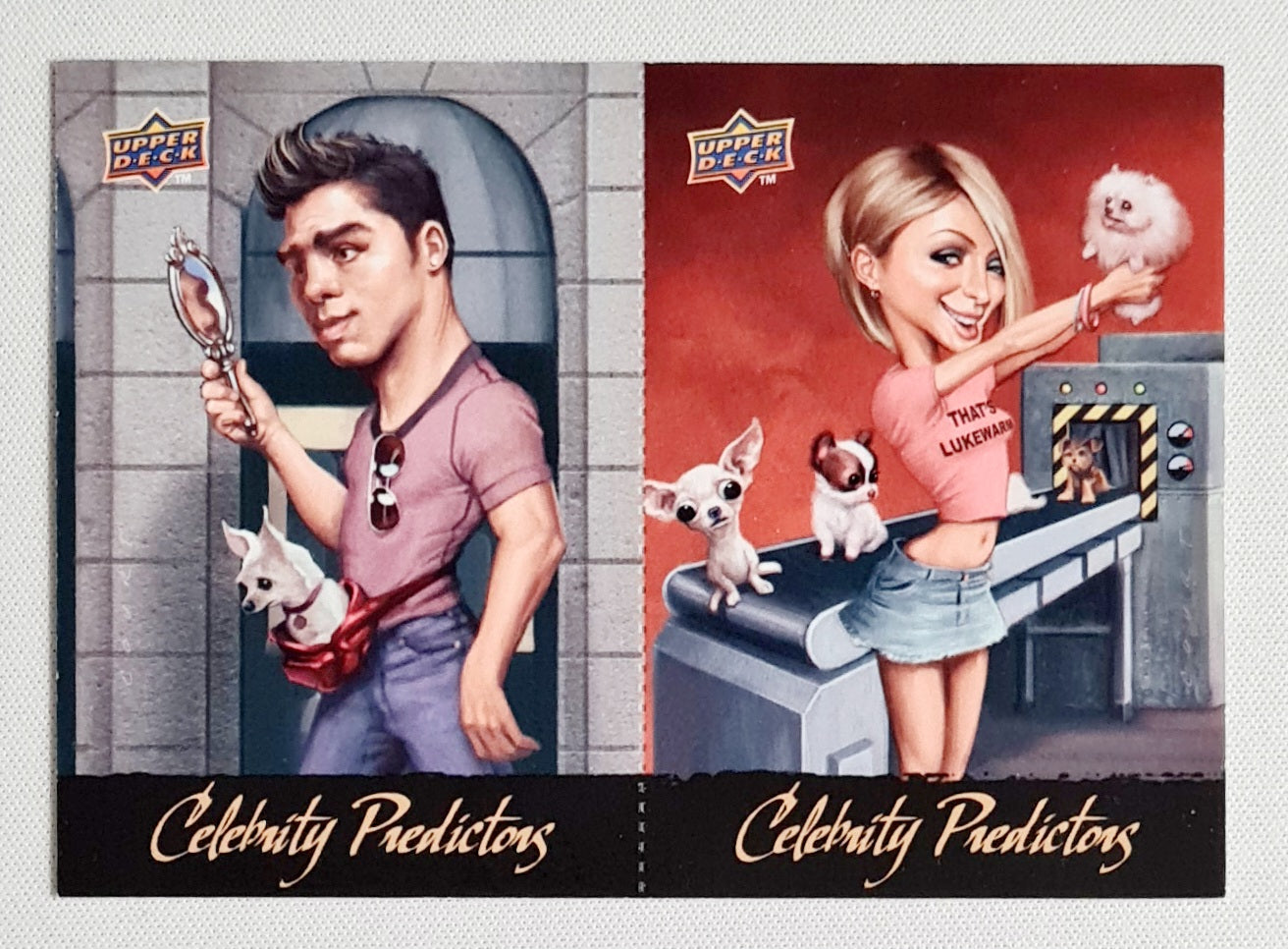 Celebrity Predictions - 2010 Upper Deck Baseball Series 1 Cristiano Ronaldo/ Paris Hilton #CP-19 & #CP20