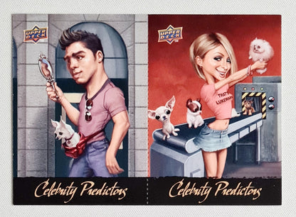 Celebrity Predictions - 2010 Upper Deck Baseball Series 1 Cristiano Ronaldo/ Paris Hilton #CP-19 & #CP20