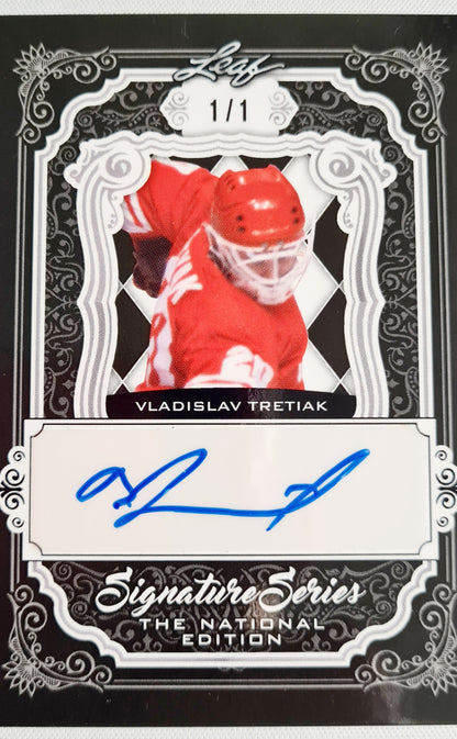 Vladislav Tretiak - 2021 Leaf Signature Series The National Edition NHL Icehockey #SSN-VT1 SSP 1/1