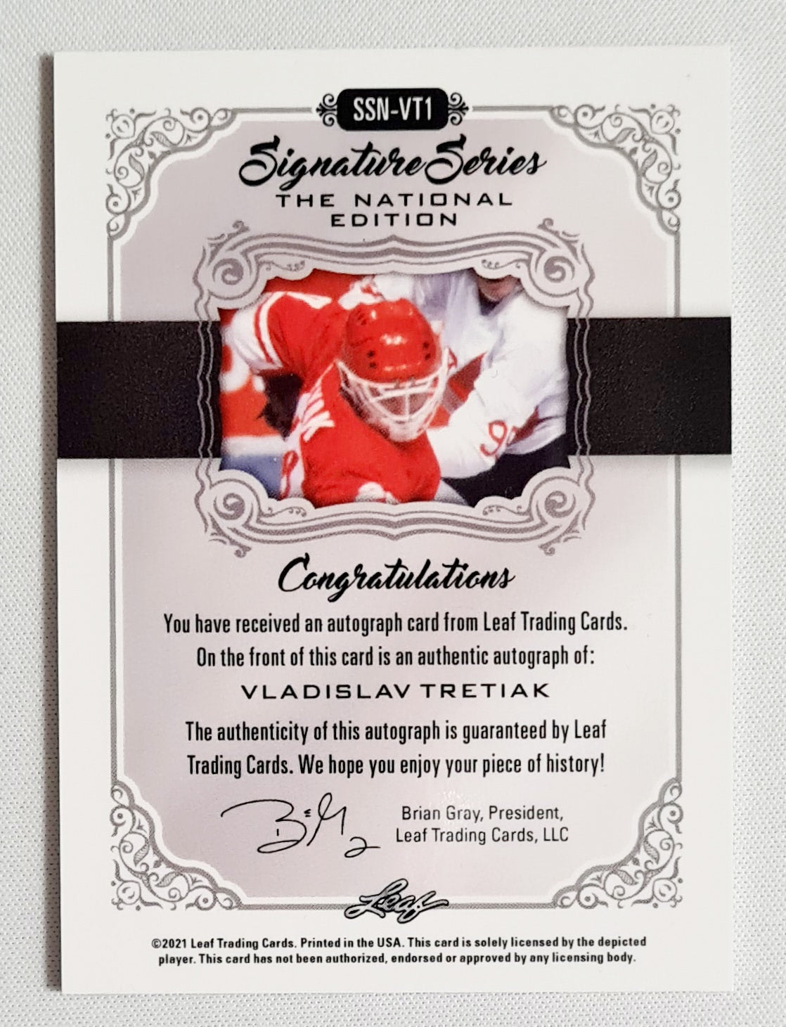 Vladislav Tretiak - 2021 Leaf Signature Series The National Edition NHL Icehockey #SSN-VT1 SSP 1/1