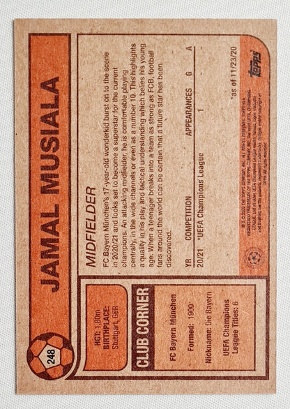 Jamal Musiala - 2020 Topps FC Bayern Munchen Champions League (RC) #248