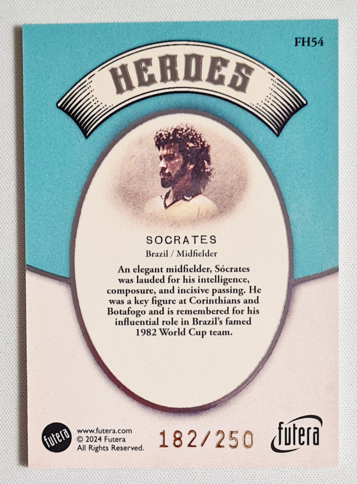 Socrates - 2024 Futera National Team Brazil HEROES #FH54 /250