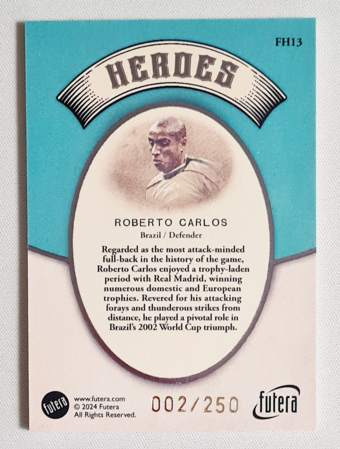 Roberto Carlos - 2024 Futera National Team Brazil HEROES #FH13 /250