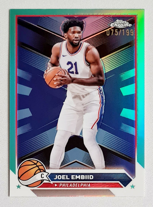 Joel Embiid - 2024 Topps Chrome NBA Basketball Philadelphia #100 /199