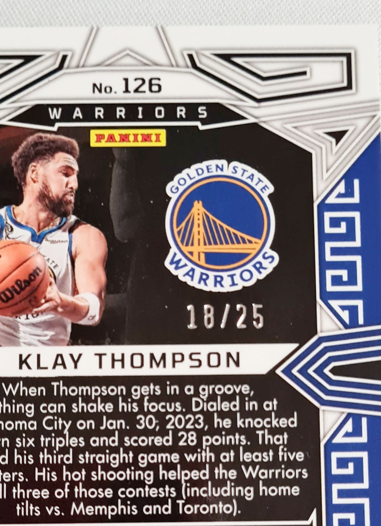 Klay Thompson - 2022/23 Panini Obsidian Basketball NBA Golden State Warriors #126 /25