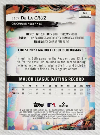Elly De La Cruz - 2024 Topps Finest MLB Baseball Cincinnati Reds (RC) #64 Common