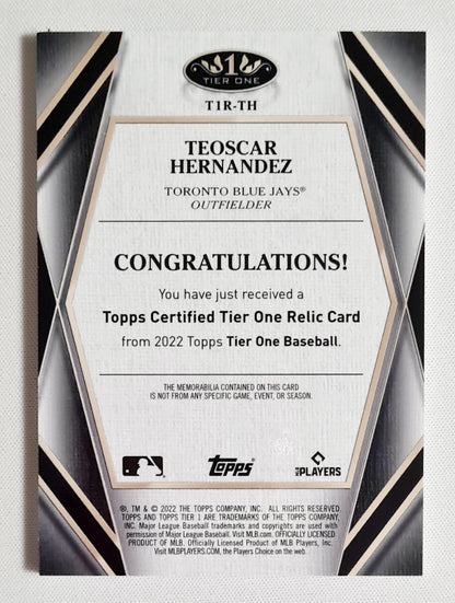 Teoscar Hernandez - 2022 Topps MLB Baseball Toronto Blue Jays (Tier One) #T1R-TH /Relic /349
