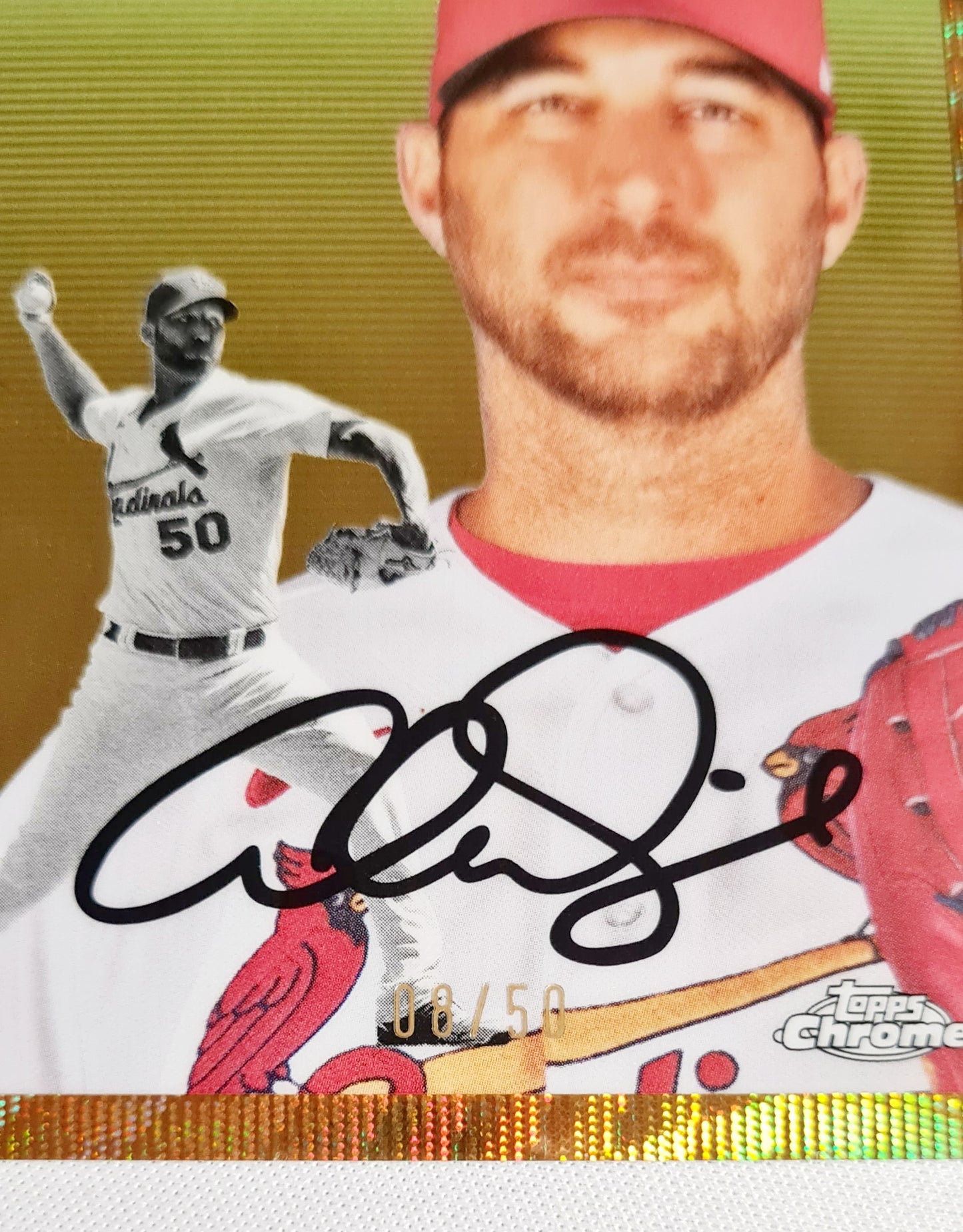 Adam Wainwright - 2023 Topps MLB Baseball St. Louis Cardinals #392 Platinum Anniversary Gold Refractor 08/50