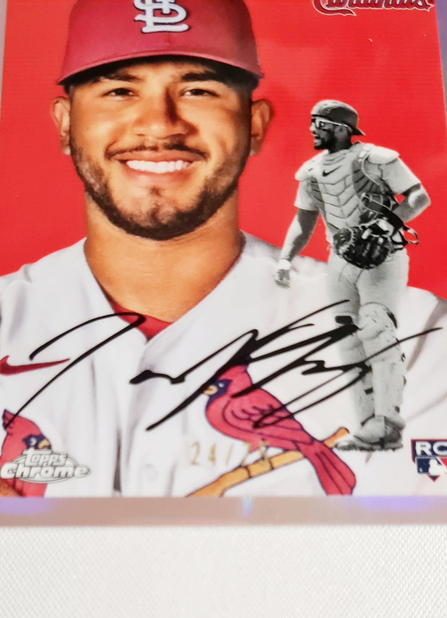 Ivan Herrera - 2023 Topps Chrome MLB Baseball St. Louis Cardinals #28 Platinum Anniversary 24/75