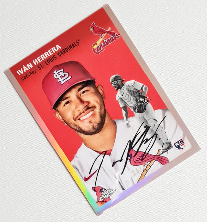 Ivan Herrera - 2023 Topps Chrome MLB Baseball St. Louis Cardinals #28 Platinum Anniversary 24/75