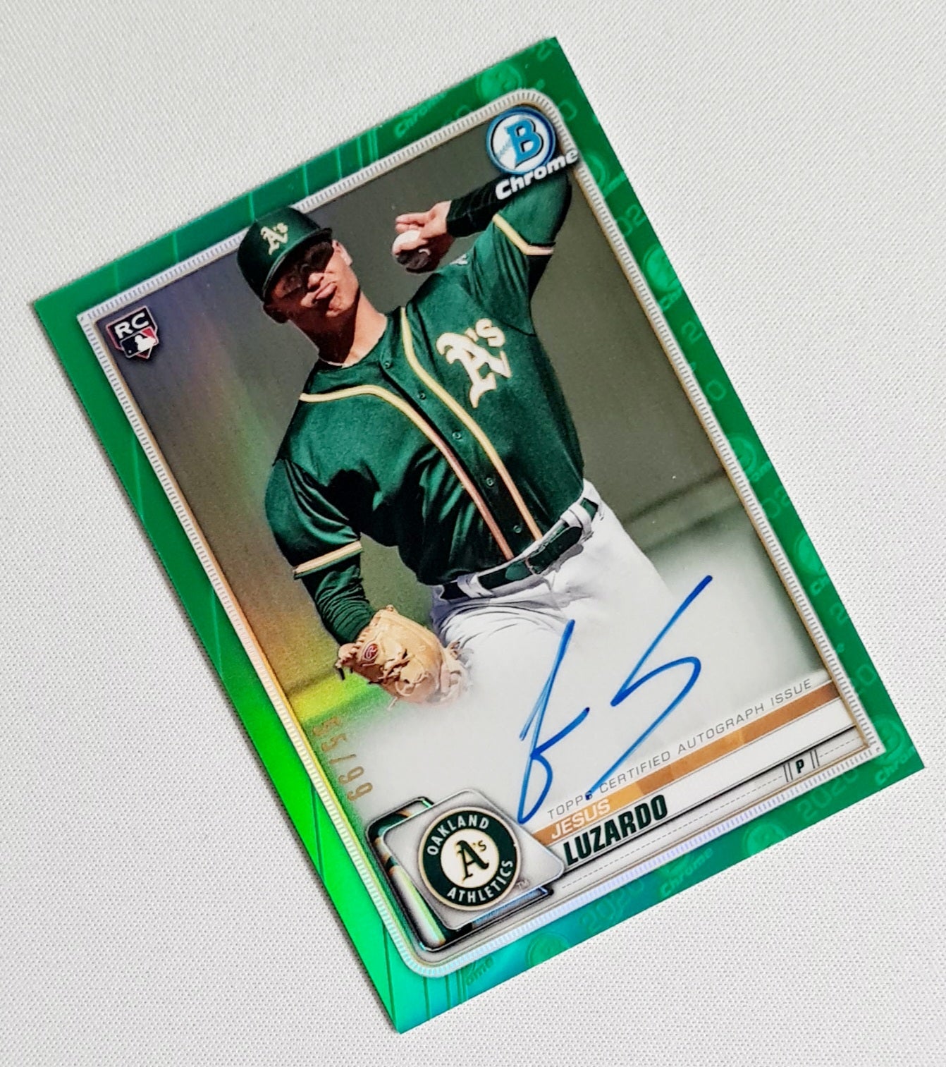 Jesus Luzardo - 2020 Topps Bowman Chrome MLB Baseball Oakland Athletics (RC) #CRA-JL /99 /Auto
