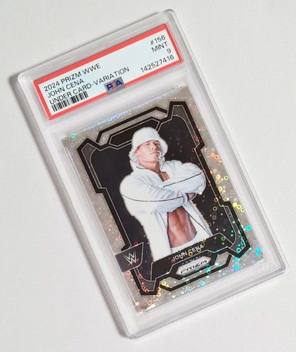 John Cena - 2024 Panini Prizm WWE Legends Wrestling #156 Under Card-Variation PSA 9 MINT