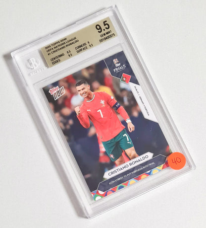 Cristiano Ronaldo - 2025 Topps Now UEFA Nations League #1 Beckett 9.5 GEM MINT