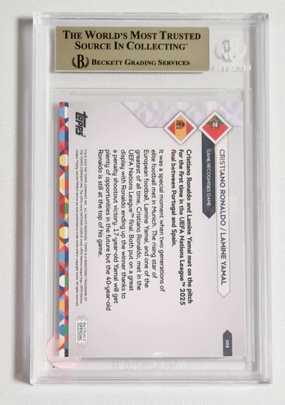 Ronaldo/ Yamal - 2025 Topps Now UEFA Nations League #8 Beckett 9.5 GEM MINT