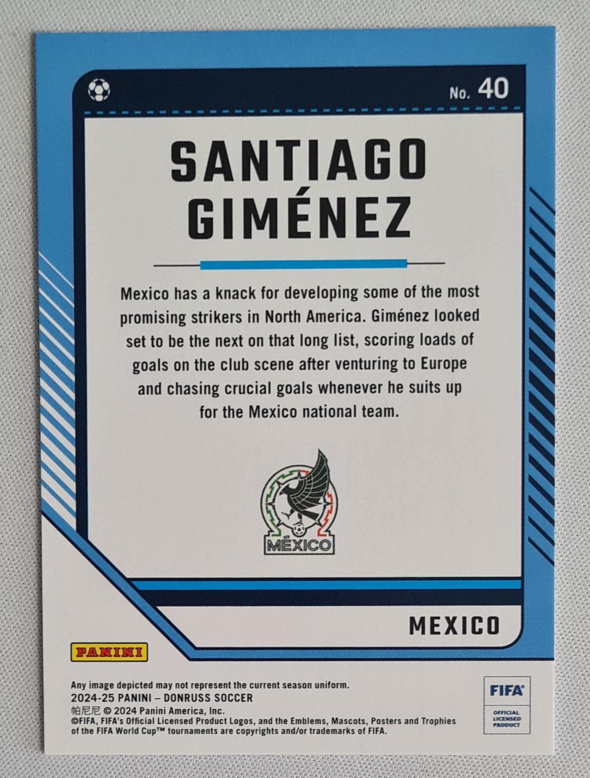 Santiago Gimenez - 2024/25 Panini Donruss Soccer FIFA #40