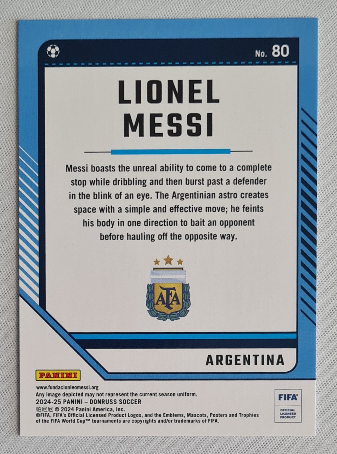 Lionel Messi - 2024/25 Panini Donruss Soccer FIFA #80