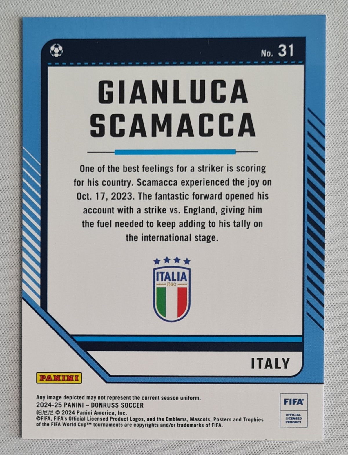 Gianluca Scamacca - 2024/25 Panini Donruss Soccer FIFA #31