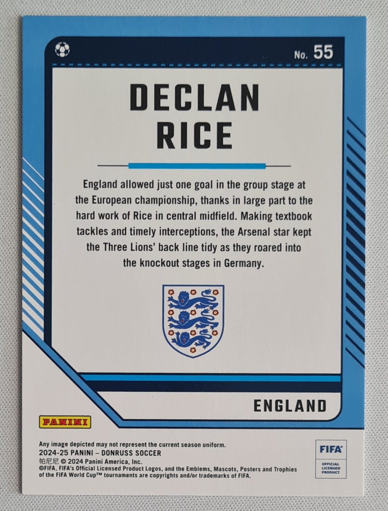 Declan Rice - 2024/25 Panini Donruss Soccer FIFA #55