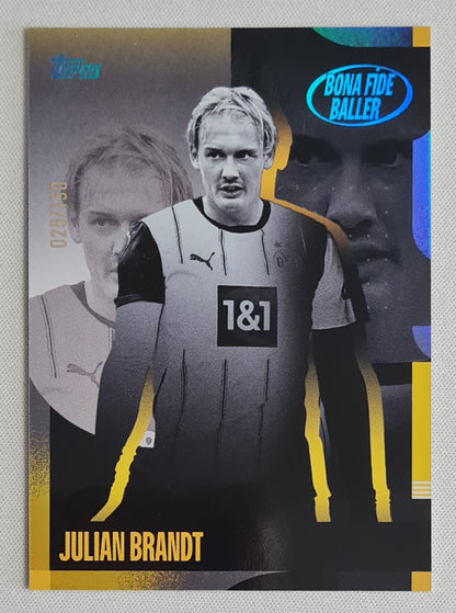 Julian Brandt - 2024 Topps FC Club Product Bona Fide Baller #BB-JB Refractor /150