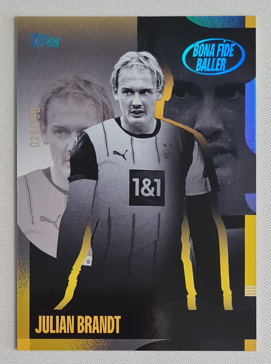 Julian Brandt - 2024 Topps FC Club Product Bona Fide Baller #BB-JB Refractor /150