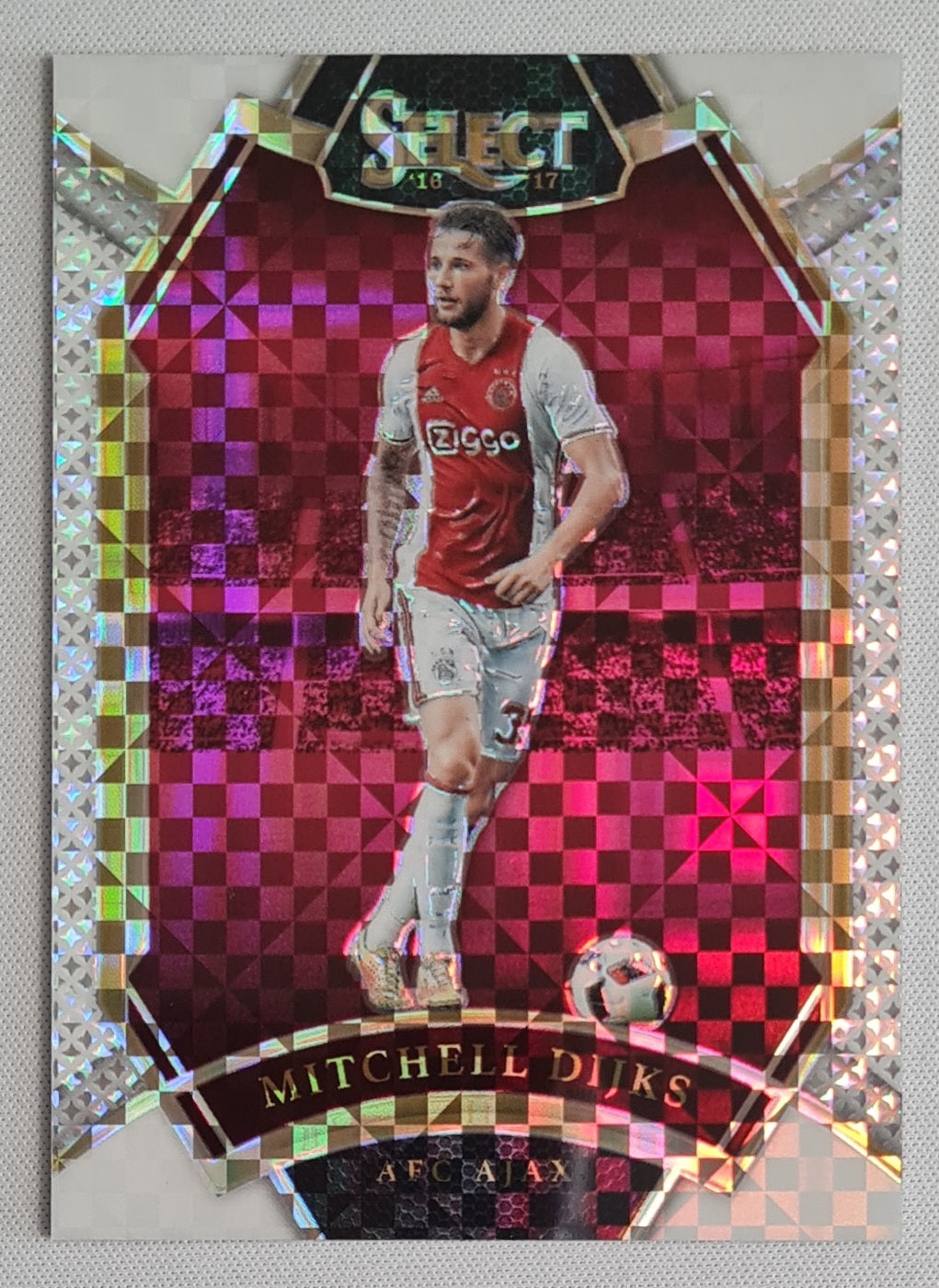 Mitchell Dijks - 2016 Panini Select Ajax Amsterdam #268 White Prizm Field Level /99