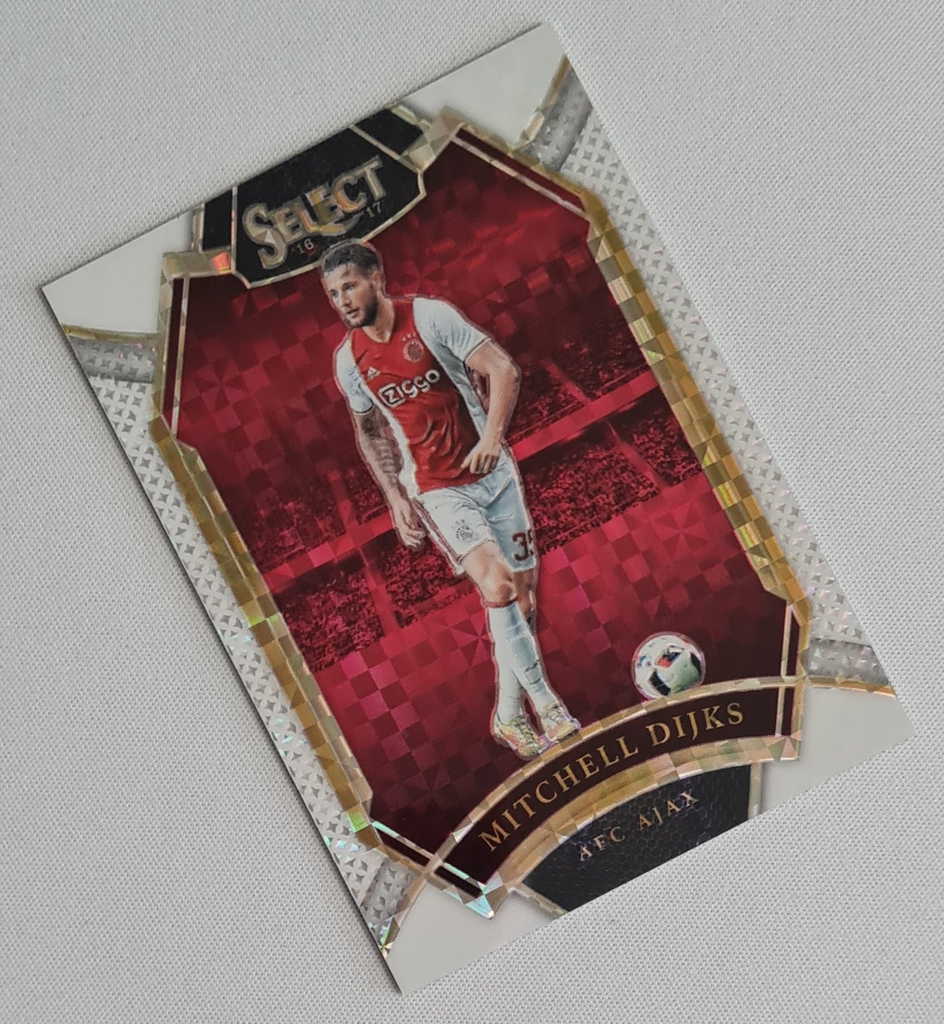 Mitchell Dijks - 2016 Panini Select Ajax Amsterdam #268 White Prizm Field Level /99