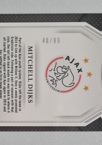Mitchell Dijks - 2016 Panini Select Ajax Amsterdam #268 White Prizm Field Level /99