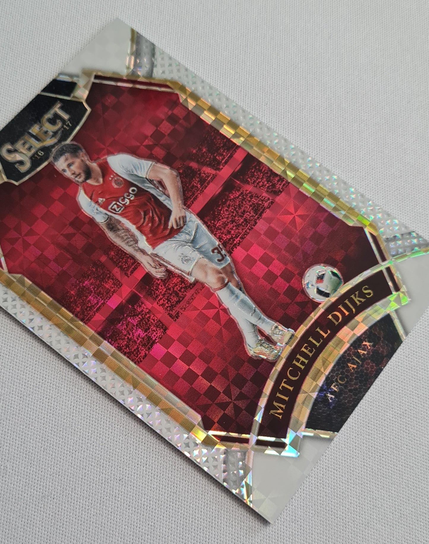 Mitchell Dijks - 2016 Panini Select Ajax Amsterdam #268 White Prizm Field Level /99