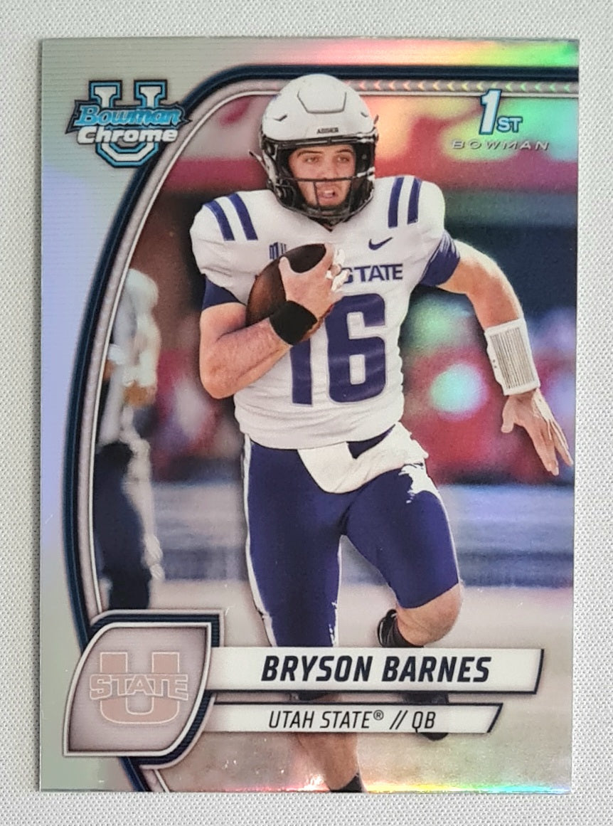 Bryson Barnes - 2024 Topps 1st Bowman U Chrome Football - Utah State #29 Refractor