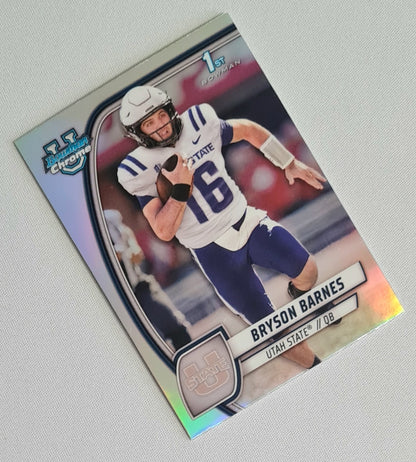 Bryson Barnes - 2024 Topps 1st Bowman U Chrome Football - Utah State #29 Refractor