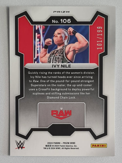 Ivy Nile - 2024 Panini Prizm WWE Wrestling RAW #106 /199