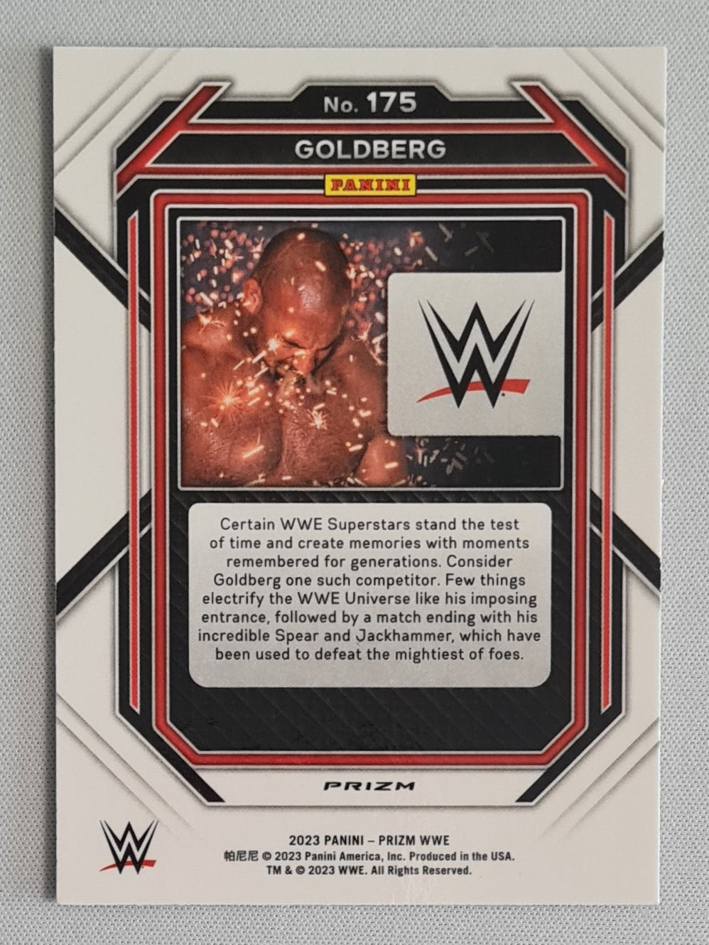 Goldberg - 2023 Panini Prizm WWE Wrestling #175 Green Prizm