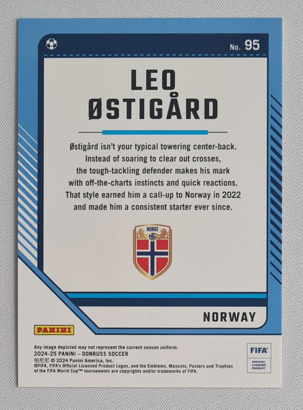 Leo Ostigard - 2024/25 Panini Donruss Soccer FIFA #95 Diamond