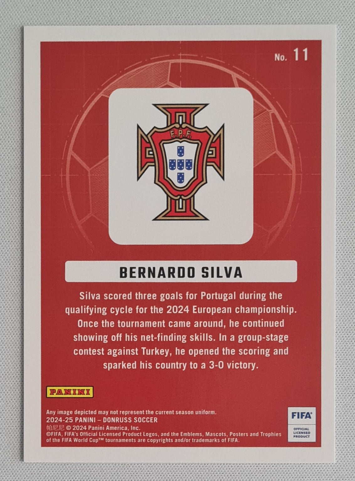 Bernardo Silva - 2024/25 Panini Donruss Soccer Team Portugal FIFA #11